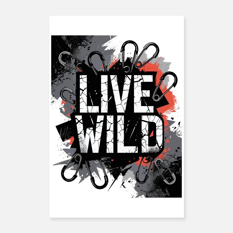 Conception de graffitis sauvages en direct Poster 40 x 60 cm