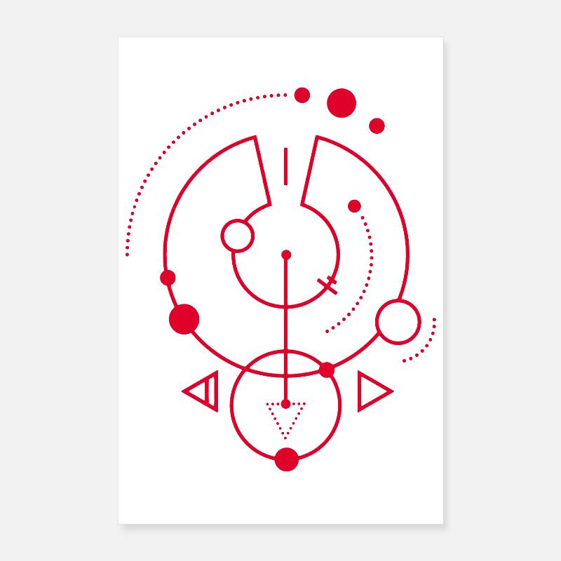 Red geometric symbol Poster 16" x 24" (40x60 cm)