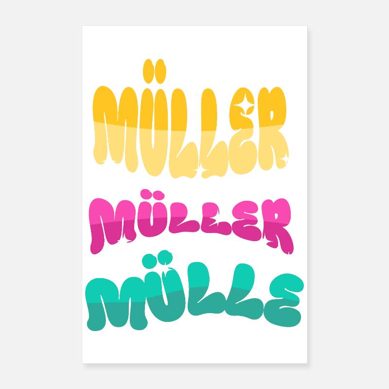 Müller Name Nachname Poster 40x60 cm