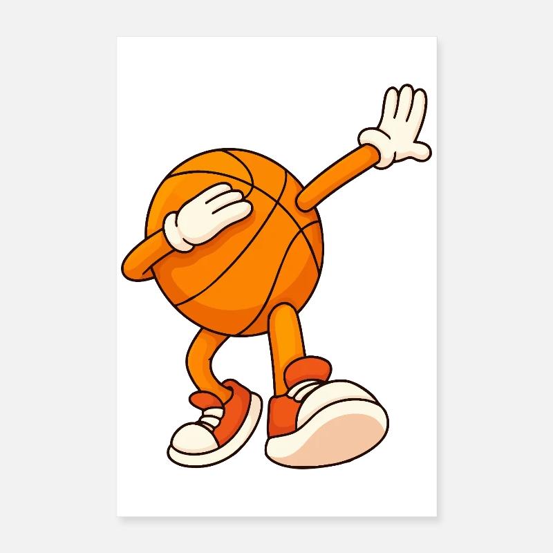 Mascotte de basket-ball : dunks Poster 40 x 60 cm
