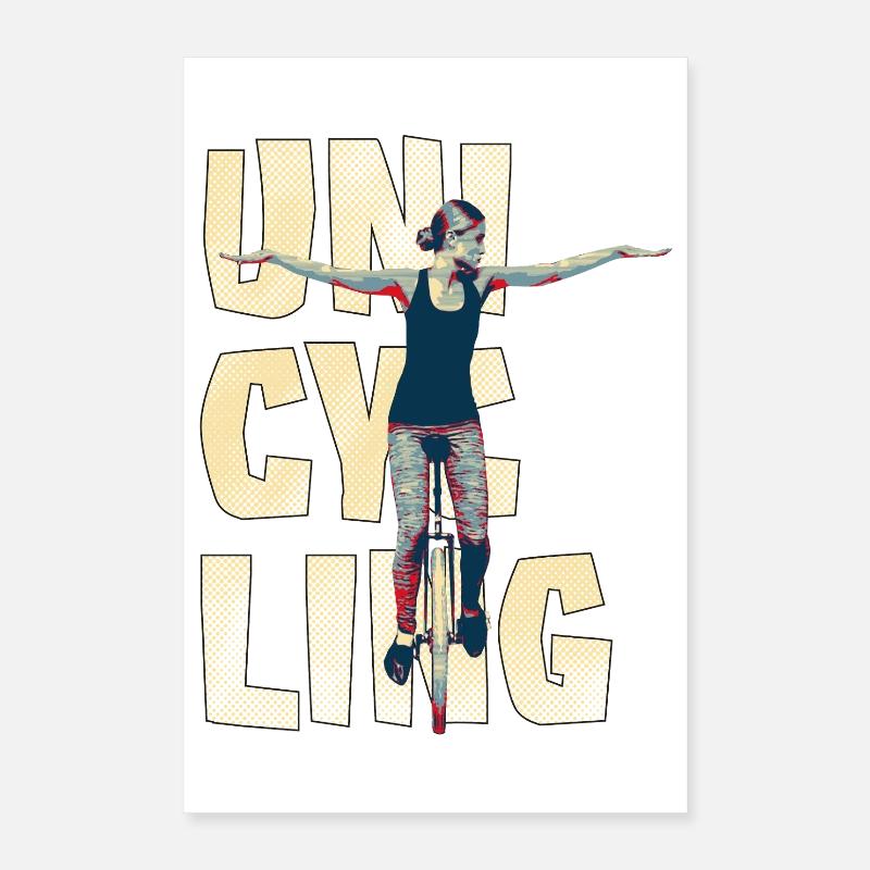 Unicycle | Style libre monocycle Poster 40 x 60 cm