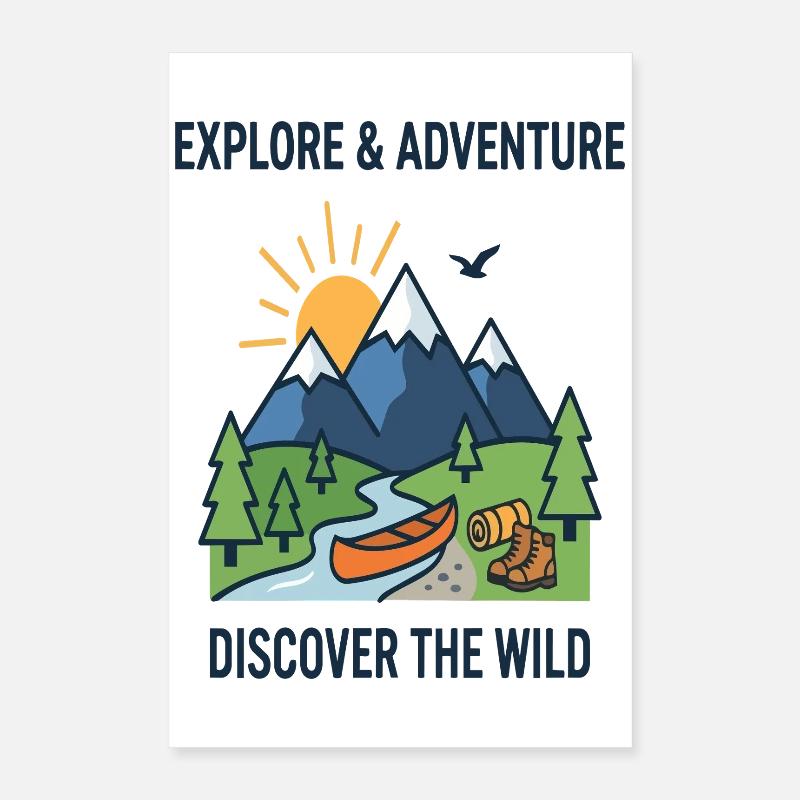 Abenteuer entdecken Entdecken Sie das Wildkanu Poster 40x60 cm