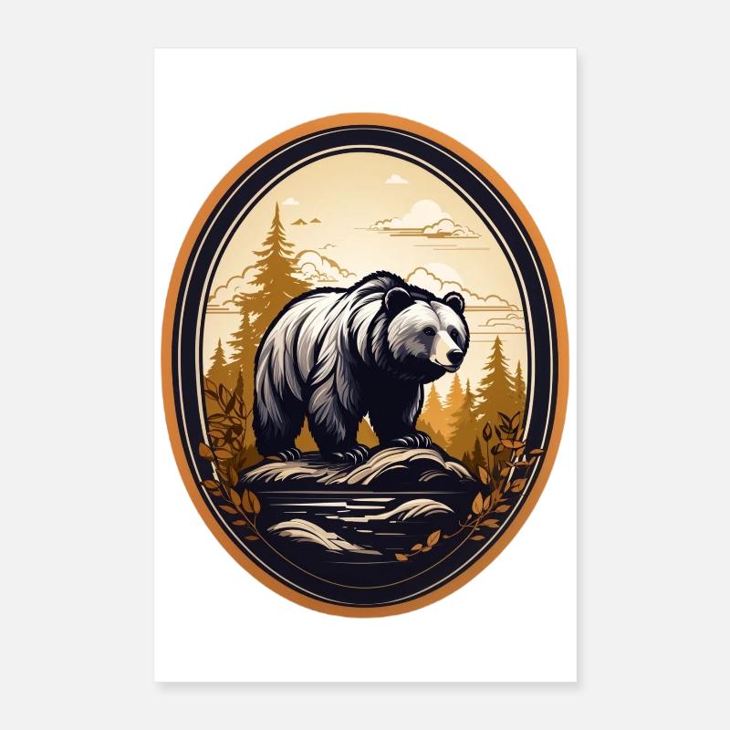 Ours brun Poster 40 x 60 cm