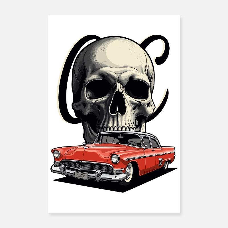 Voitures de collection 1950 Poster 40 x 60 cm