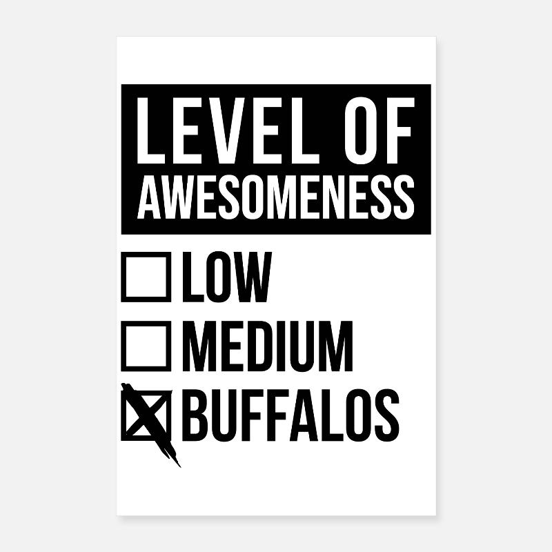 Büffel Büffel Büffel Büffel Poster 40x60 cm