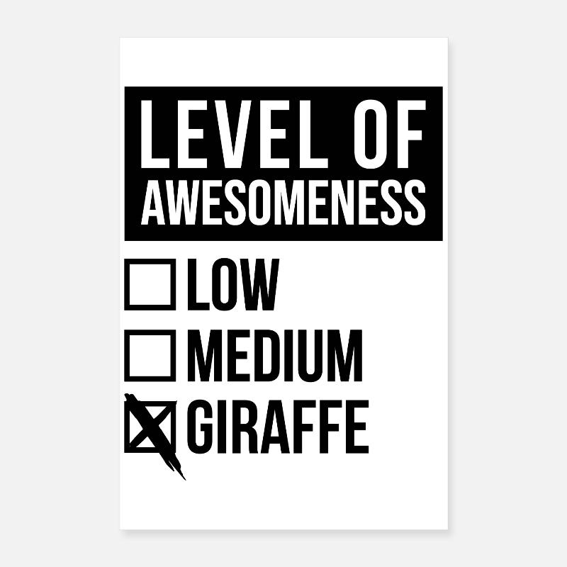 girafe Poster 40 x 60 cm