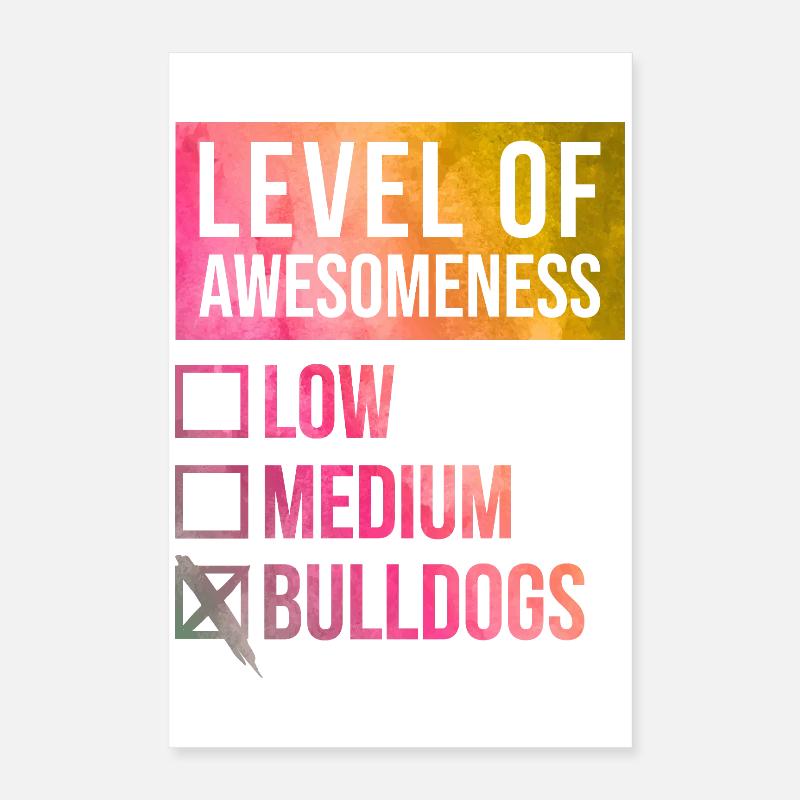 bouledogue Poster 40 x 60 cm