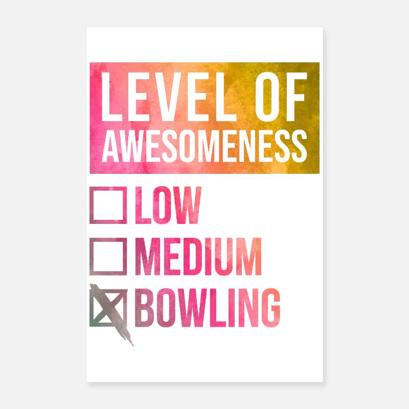 bowling Poster 40 x 60 cm