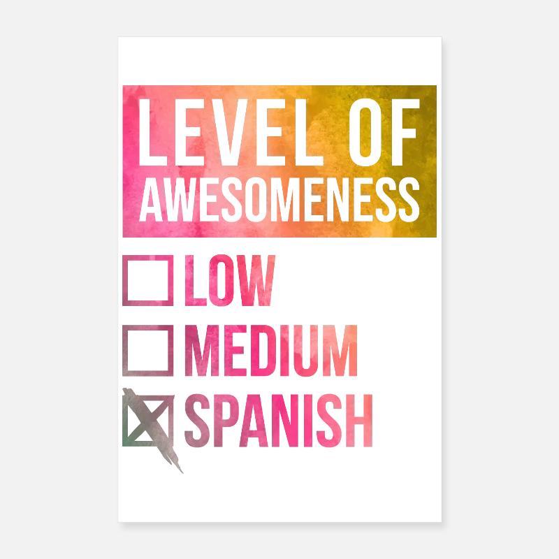 Espagnol Poster 40 x 60 cm