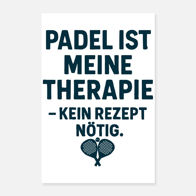 Fun Padel | Padel is my therapy Poster 16" x 24" (40x60 cm)