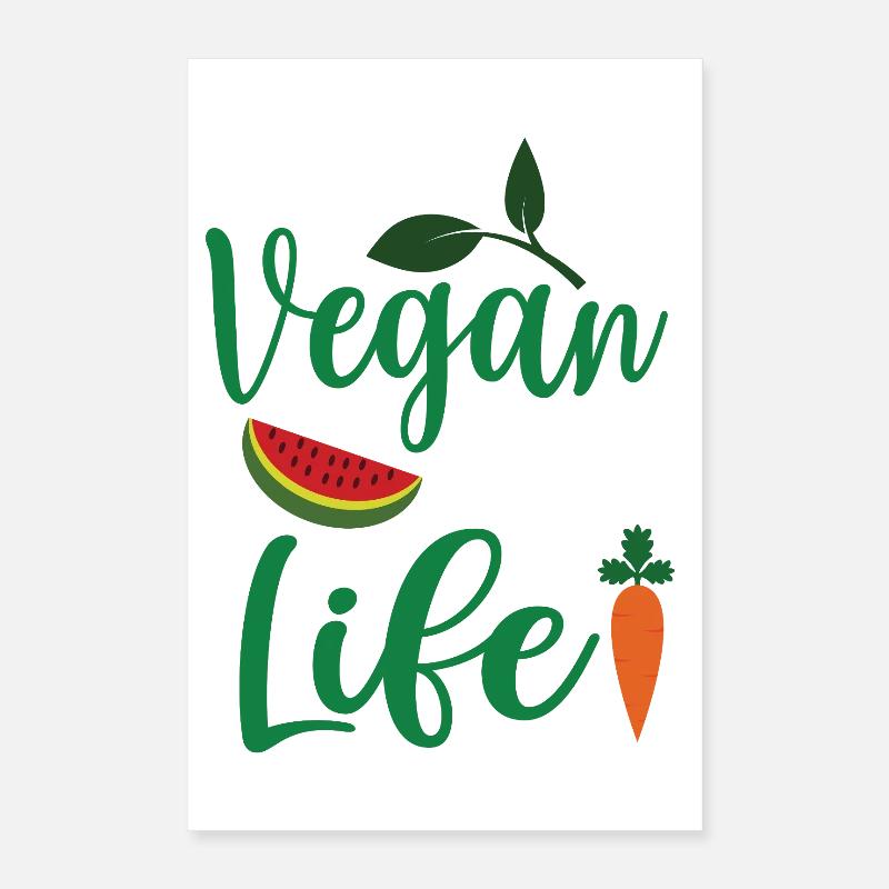 Vegan fürs Leben Poster 40x60 cm