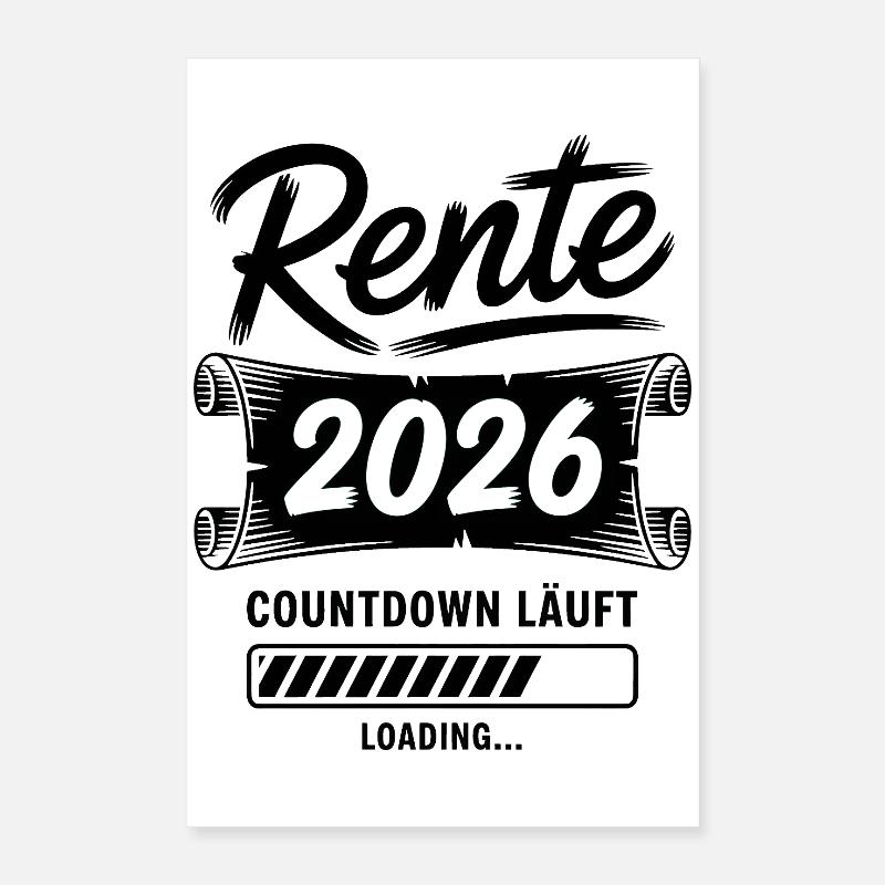Rente Countdown Läuft Poster 40x60 cm