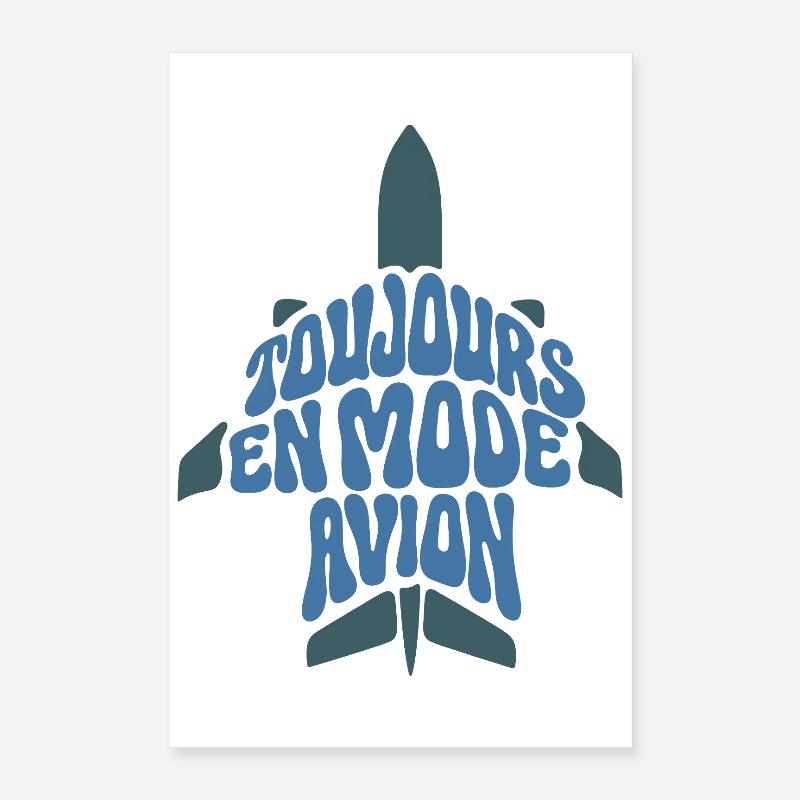 FLUGZEUGMODUS – lass uns reden. Poster 40x60 cm