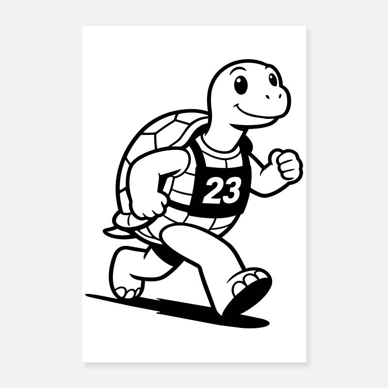 Marathon de Tortues Poster 40 x 60 cm