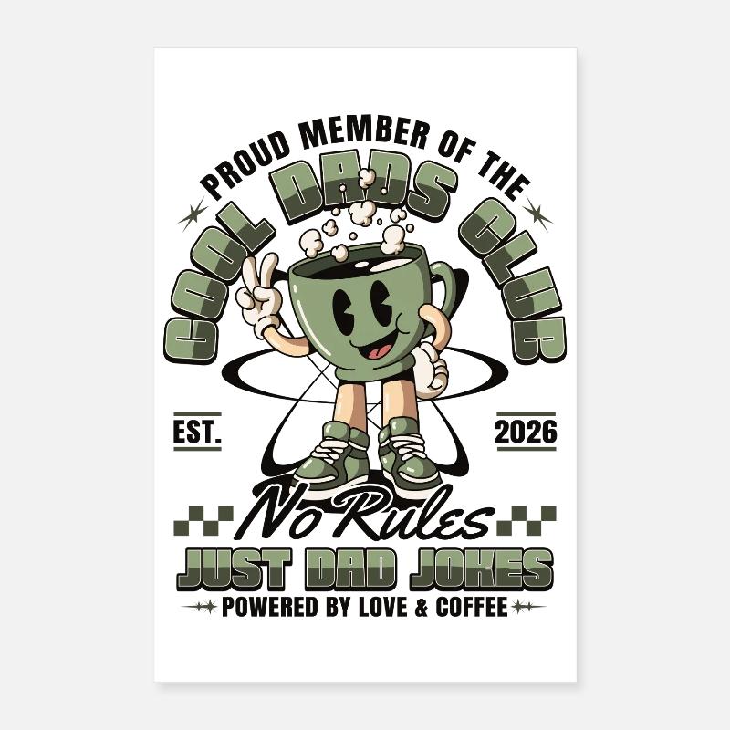 Cool Dads Club - Werdender Papa 2026 Geschenk Poster 40x60 cm