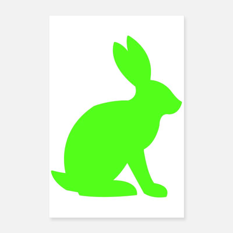 Lapin Silhouette Lapin Poster 40 x 60 cm