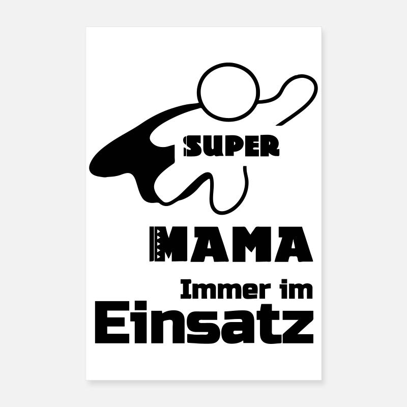Super Mama Mutter Muttertag Familie Geschenk Poster 40x60 cm