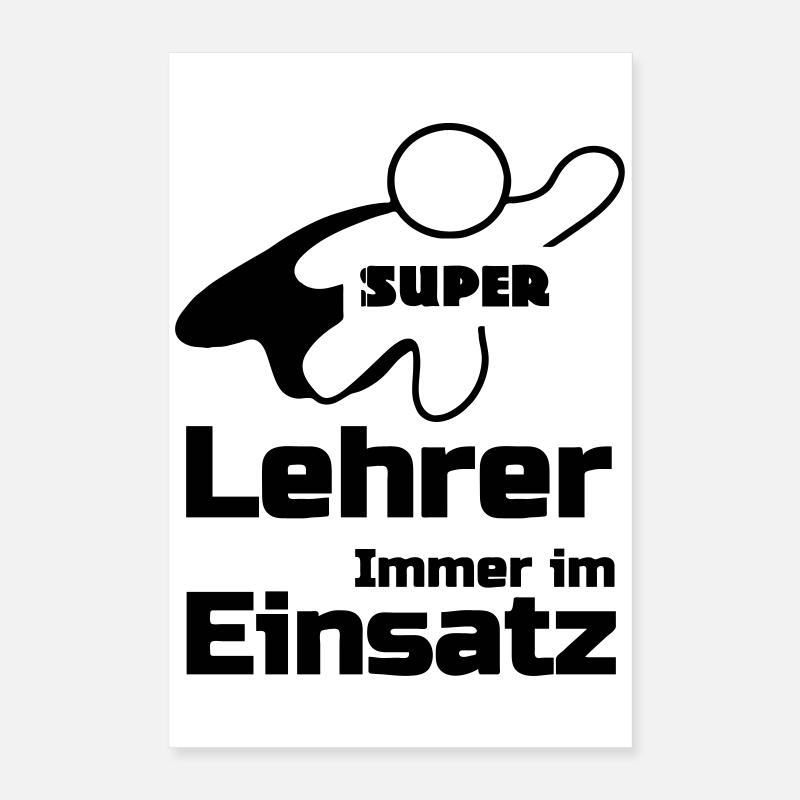 Super Lehrer Geschenk Poster 40x60 cm