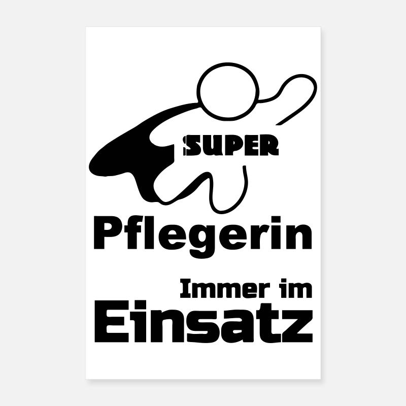Super Pflegerin Geschenk Poster 40x60 cm