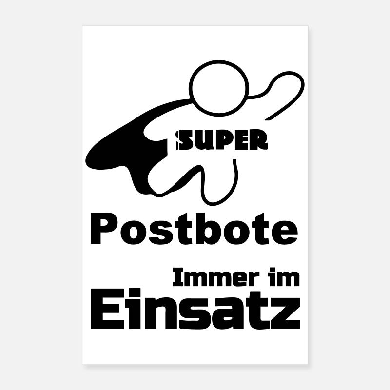 Super Postbote Geschenk Poster 40x60 cm