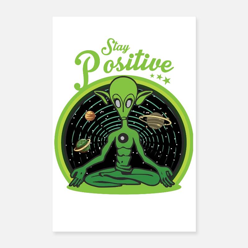 Yoga Alien Poster 40 x 60 cm