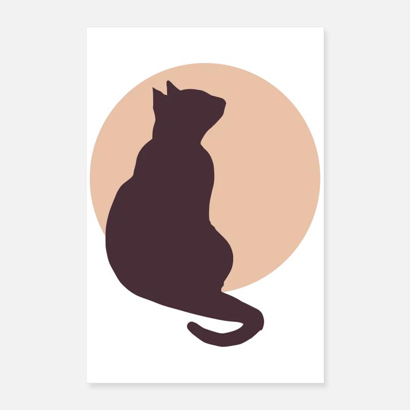 Chat de la Lune Poster 40 x 60 cm