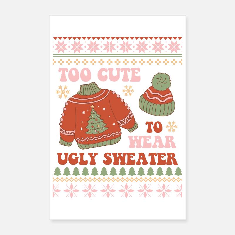 Pull de Noël moche Poster 40 x 60 cm