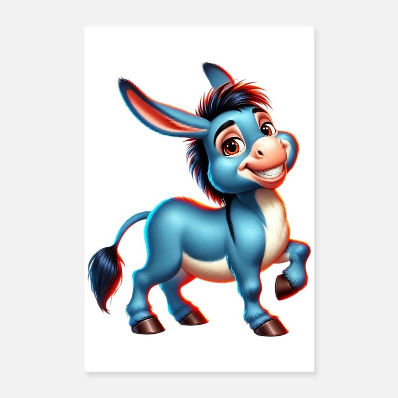 Mule âne Poster 40 x 60 cm