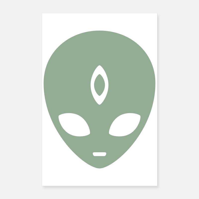 Alien Third Eye Minimalist Poster 16" x 24" (40x60 cm)