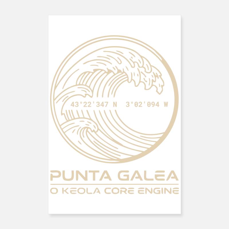 Golden Wave Punta Galea Poster 40x60 cm