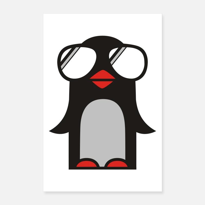funky pinguin Poster 16" x 24" (40x60 cm)