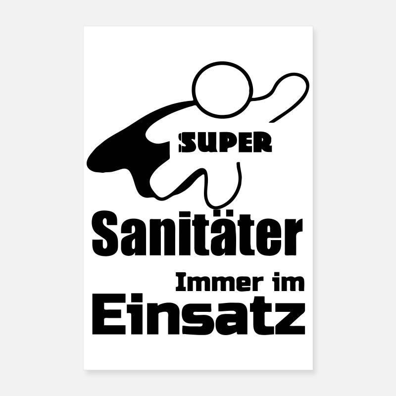 Super Sanitäter Geschenk Poster 40x60 cm