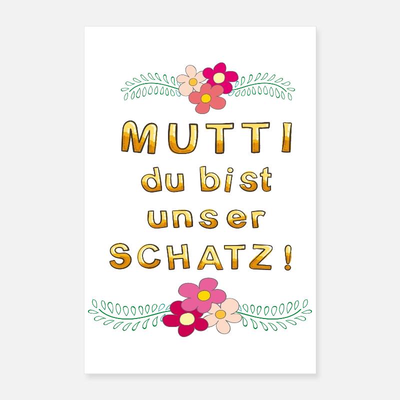 Mutti, Muttertag Poster 40x60 cm