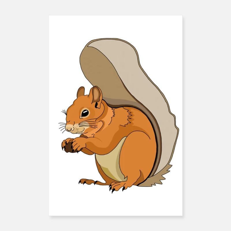Écureuil Poster 40 x 60 cm