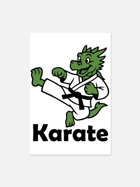 Karate Dragon - Poster 16" x 24" (40x60 cm) - white - Front
