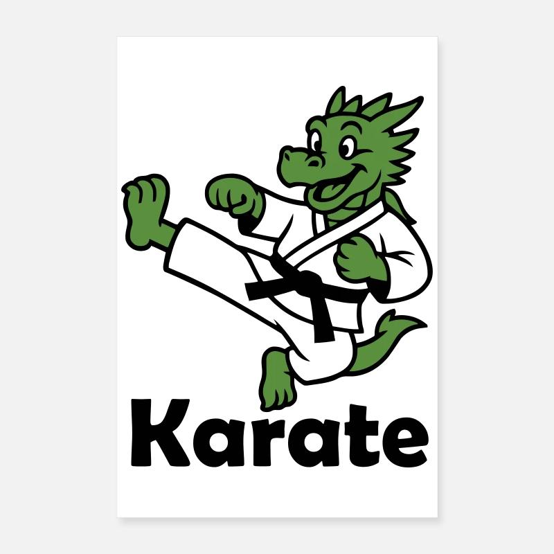 Karaté Dragon Poster 40 x 60 cm