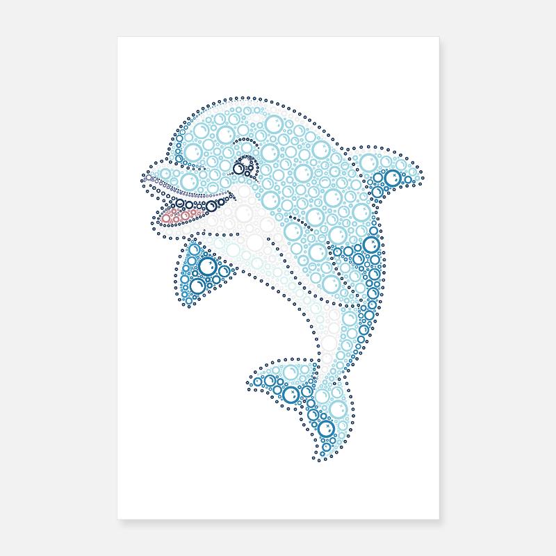 VSP Bubble Dolphin Poster 40 x 60 cm