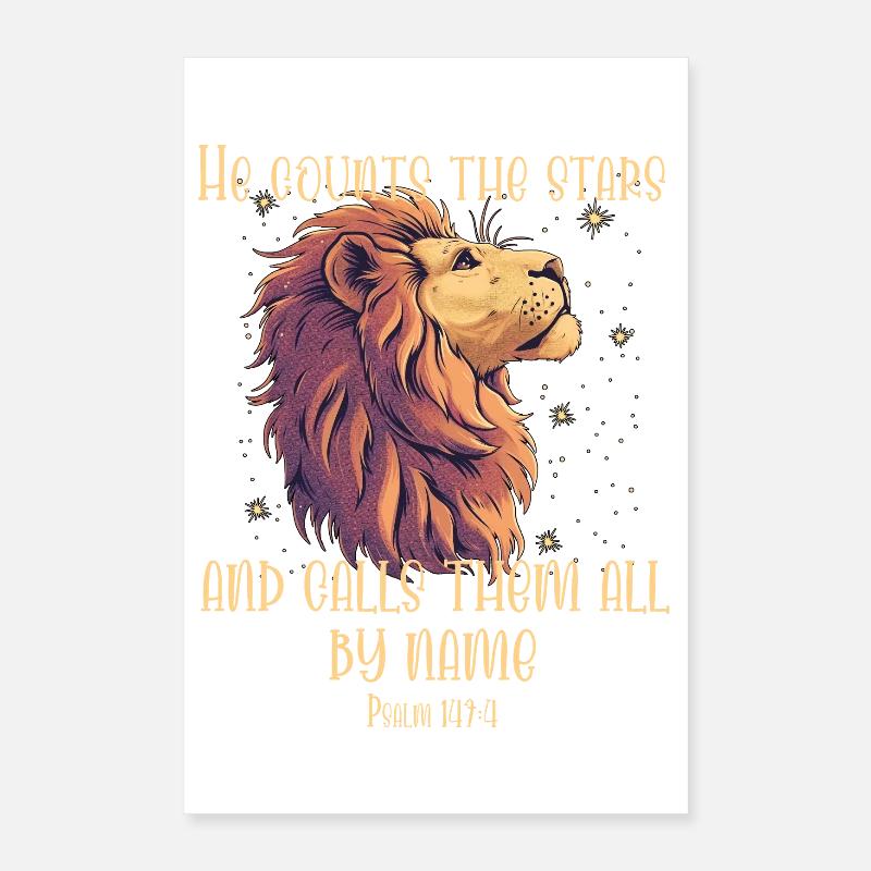 Leo Verset biblique chrétien Poster 40 x 60 cm