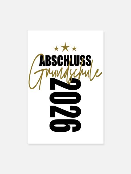 Abschluss Grundschule 2026 - Poster 40x60 cm - Weiß - Vorne