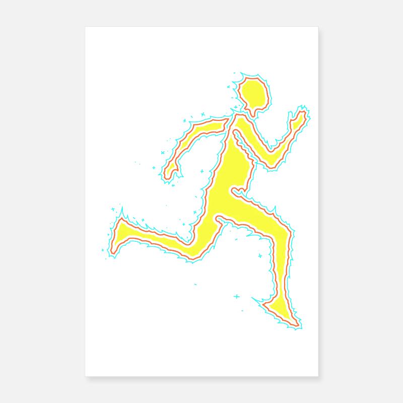 Elektrischer Läufer Poster 40x60 cm