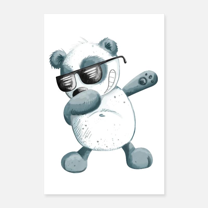 Dabbender Panda I Dab Dance Animals I Dabbing Bear Poster 16" x 24" (40x60 cm)