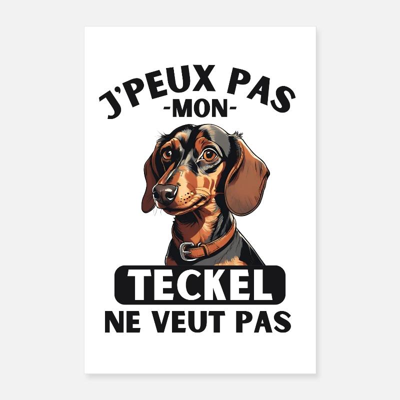 Chien doux de race TECKEL 1 Poster 40 x 60 cm