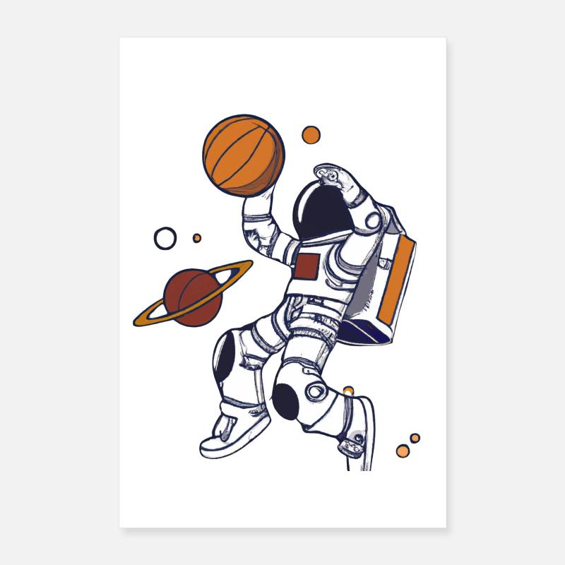 Astronaut Dunk Planet Poster 40x60 cm