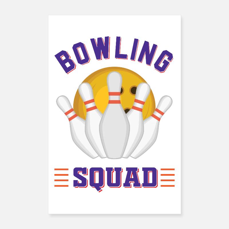 Bowling-Mannschaft Poster 40x60 cm
