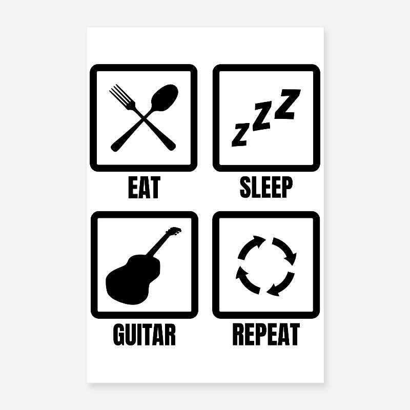 Guitarist routine Poster 16" x 24" (40x60 cm)