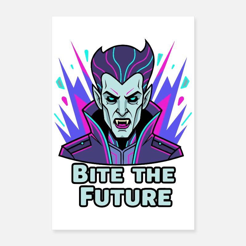Mordez l’avenir : Vampire néon Poster 40 x 60 cm