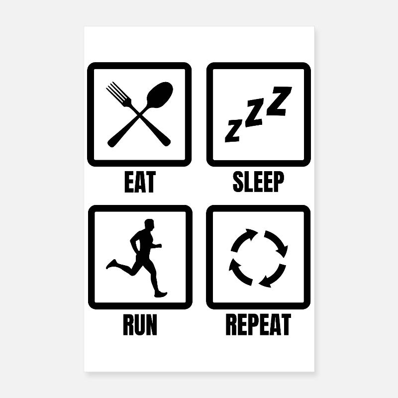 Horaire des coureurs Poster 40 x 60 cm