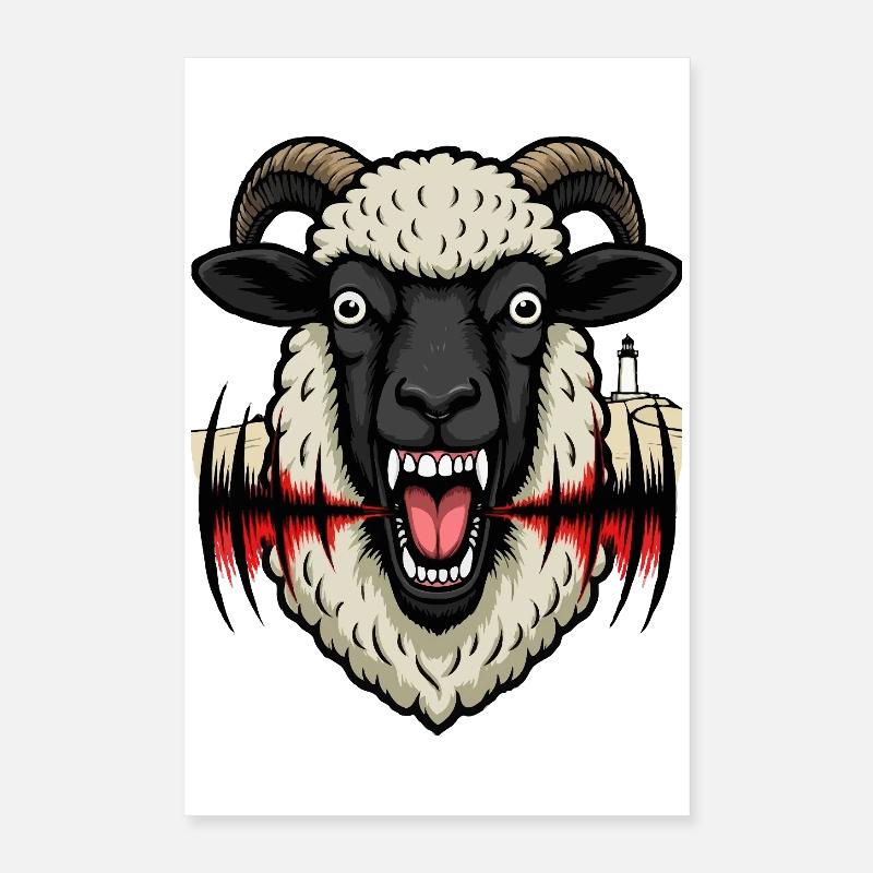 Sheep on Texel Poster 16" x 24" (40x60 cm)