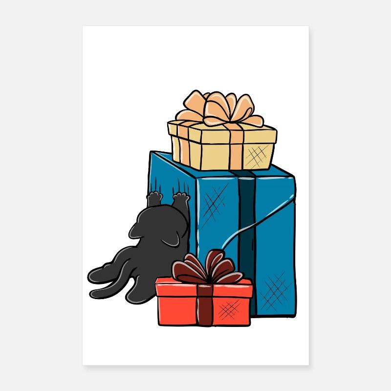Cadeau chaos chat Poster 40 x 60 cm