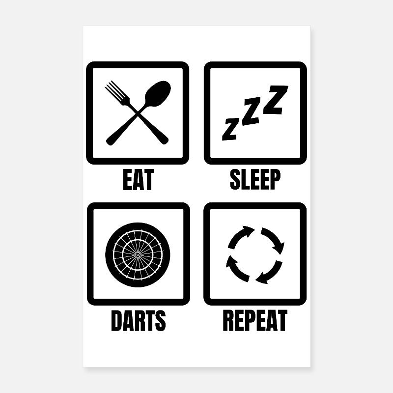 Programme des fléchettes Poster 40 x 60 cm